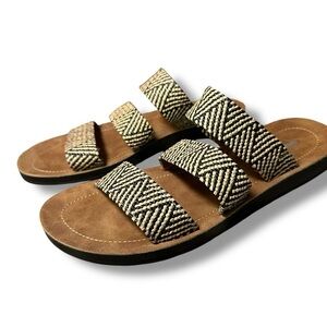 Corkys Dafne Woven Strappy Sandal Aztec Tribal Boho Strap Size 10